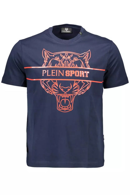 Plein Sport Blau Baumwolle Männer T-Shirt