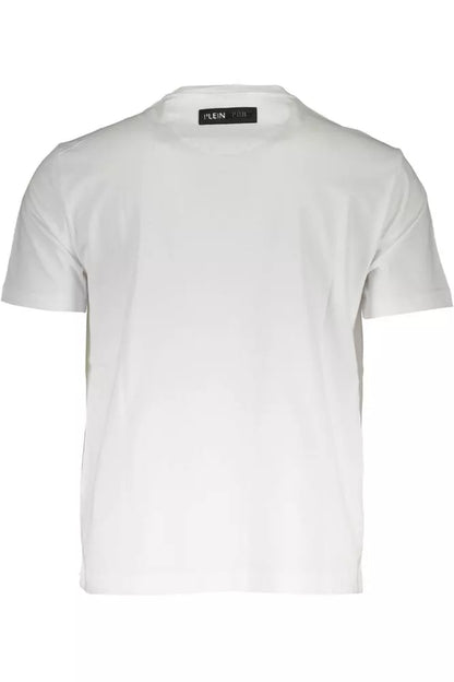 Plein Sport Weißes Baumwolle Männer T-Shirt