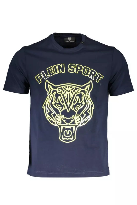 Plein Sport Blau Baumwolle Männer T-Shirt