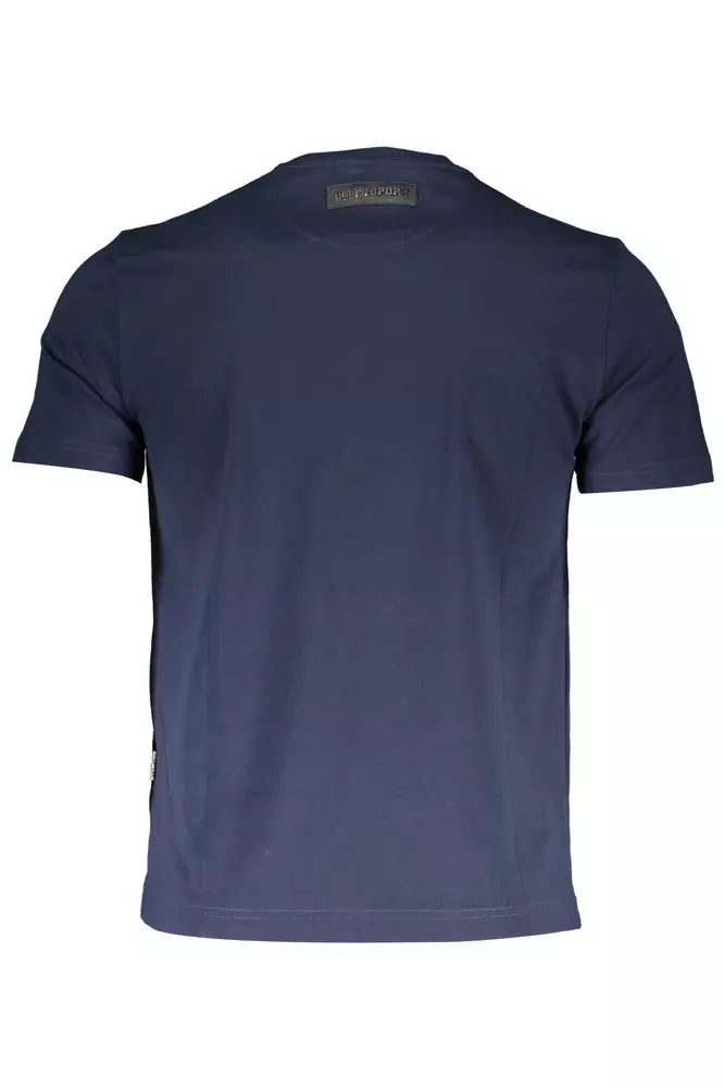 Plein Sport Blau Baumwolle Männer T-Shirt