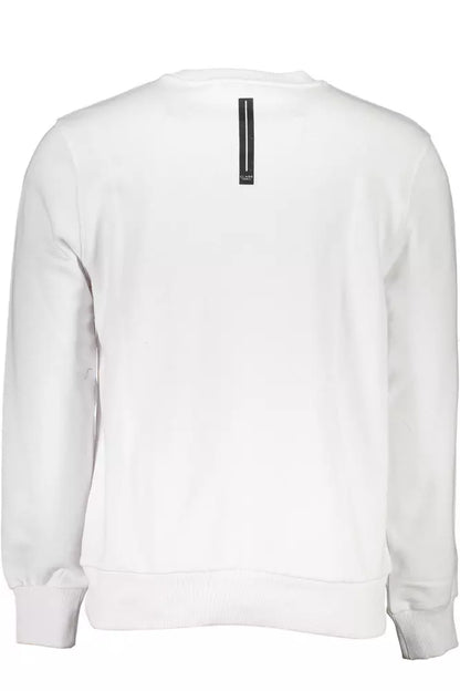 Cavalli Class Weißer Baumwollpullover für Männer