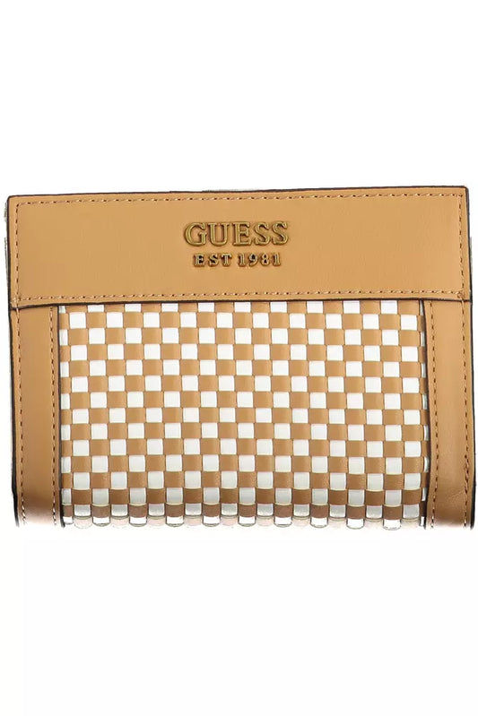 Guess Jeans Braunes Polyethylen Portemonnaie für Frauen