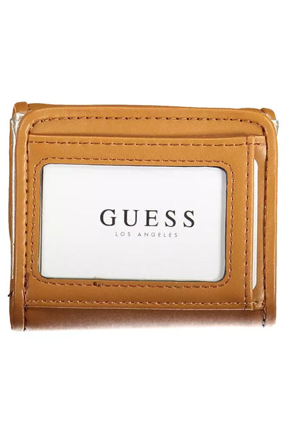 Guess Jeans Braunes Polyethylen Portemonnaie für Frauen