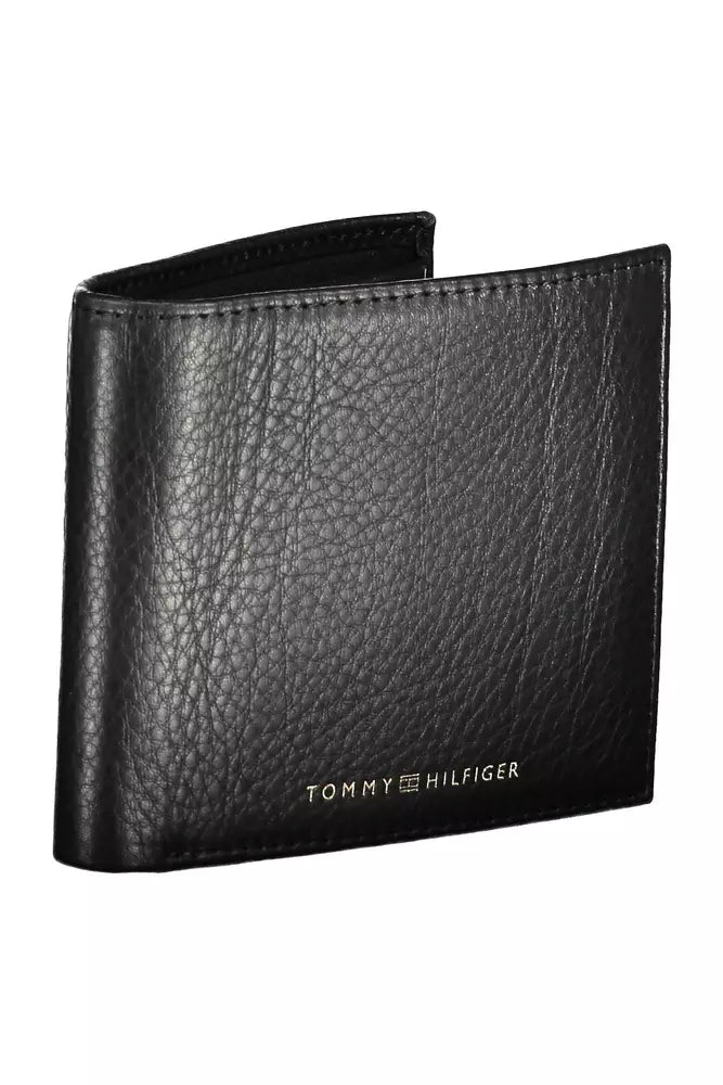 Tommy Hilfiger Schwarzes Leder Herren Portemonnaie