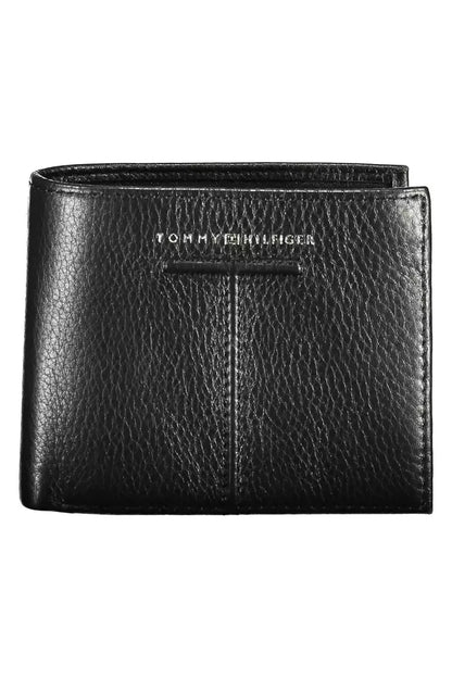 Tommy Hilfiger Schwarzes Leder Herren Portemonnaie