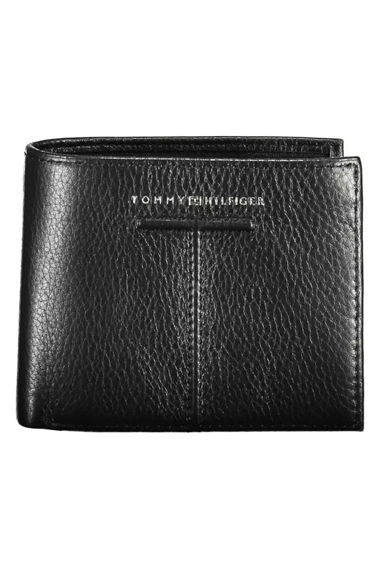 Tommy Hilfiger Schwarzes Leder Herren Portemonnaie