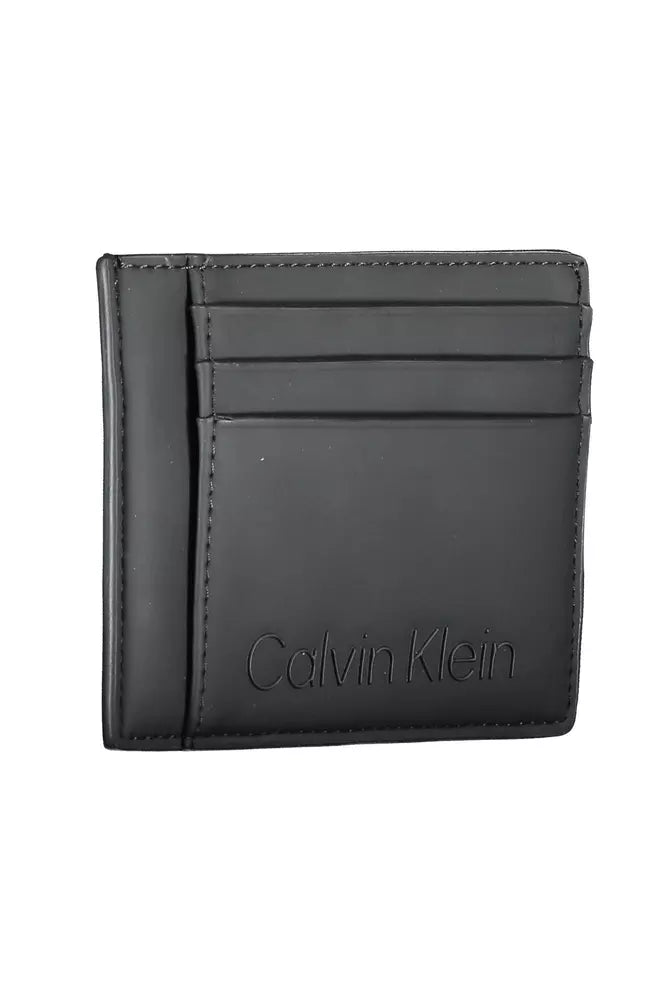 Calvin Klein Schwarzes Polyester Herren Portemonnaie