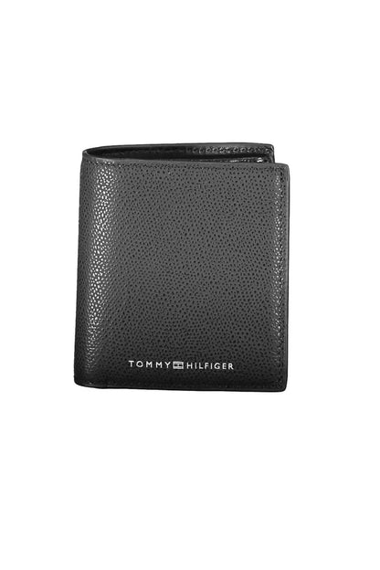 Tommy Hilfiger Schwarzes Leder Herren Portemonnaie