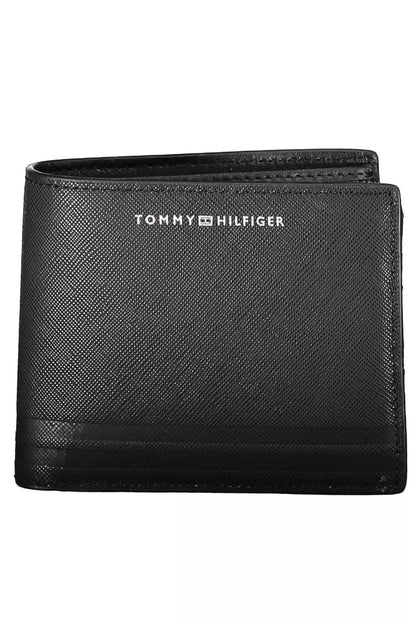 Tommy Hilfiger Schwarzes Leder Herren Portemonnaie