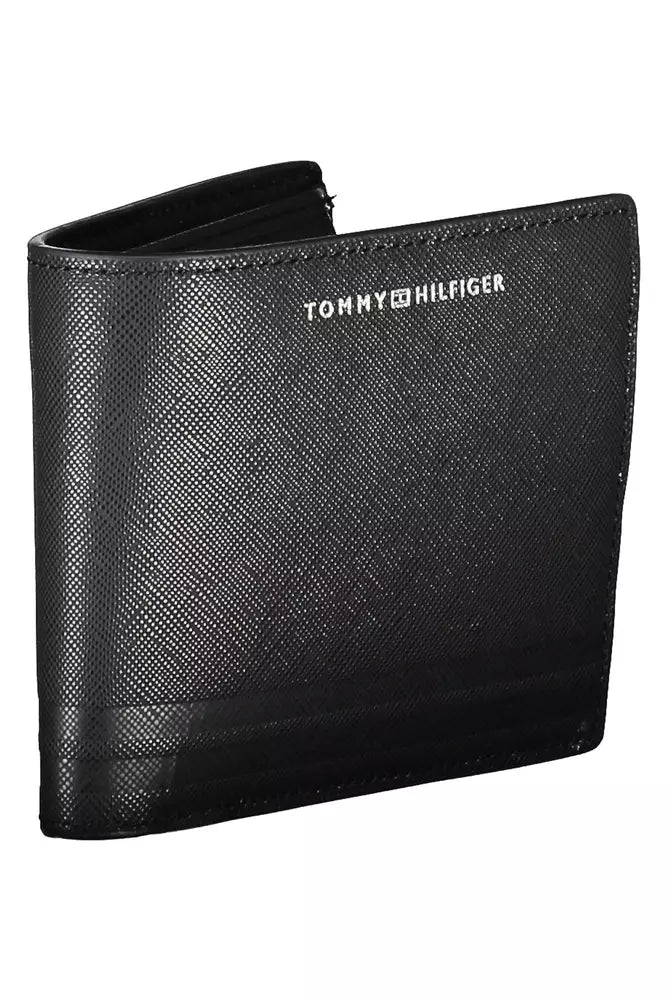 Tommy Hilfiger Schwarzes Leder Herren Portemonnaie