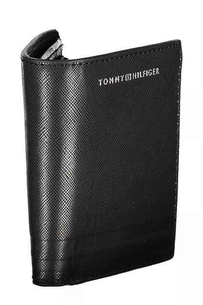 Tommy Hilfiger Schwarzes Leder Herren Portemonnaie