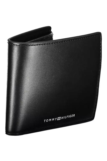 Tommy Hilfiger Schwarzes Leder Herren Portemonnaie