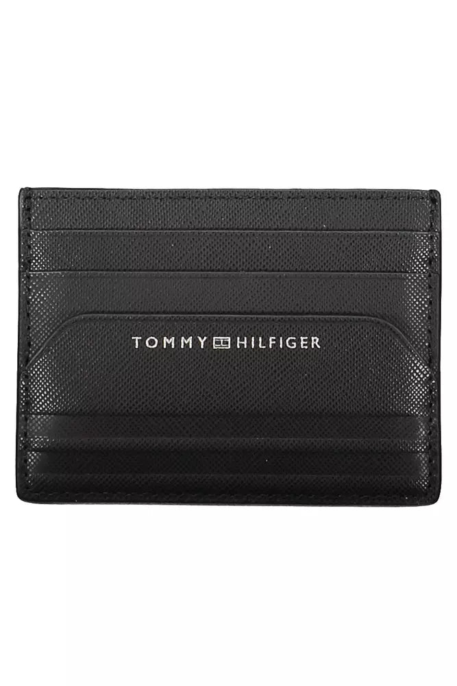 Tommy Hilfiger Schwarzes Leder Herren Portemonnaie