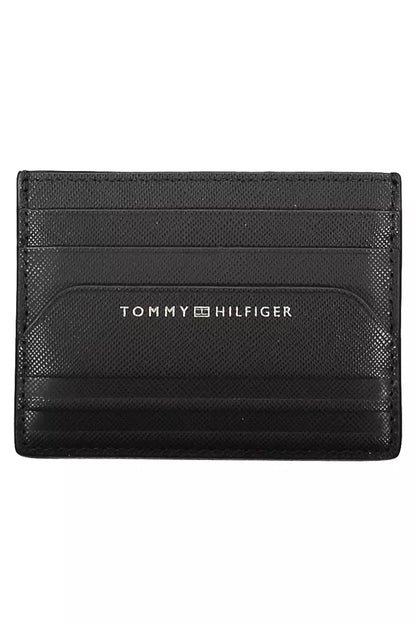 Tommy Hilfiger Schwarzes Leder Herren Portemonnaie