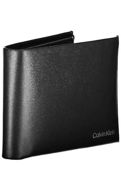 Calvin Klein Schwarzes Leder Herren Portemonnaie