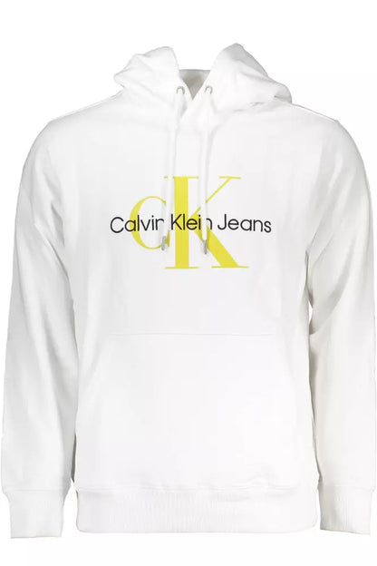 Calvin Klein Weißer Baumwollpullover für Männer