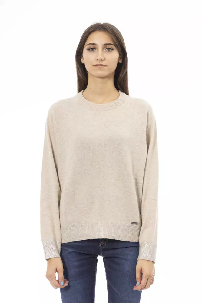 Baldinini Trend Beige Kaschmir Damen Pullover