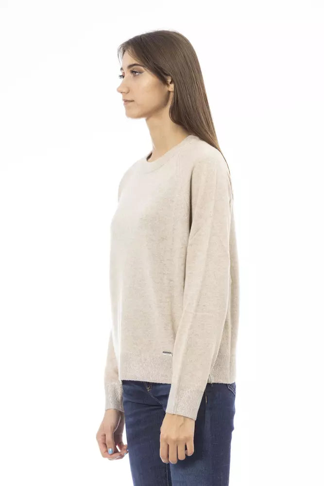 Baldinini Trend Beige Kaschmir Damen Pullover