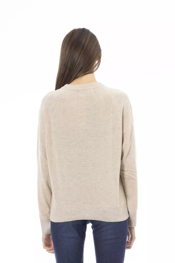 Baldinini Trend Beige Kaschmir Damen Pullover