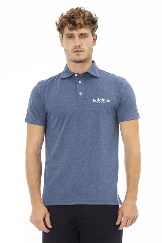 Baldinini Trend Blaues Baumwoll-Poloshirt für Männer