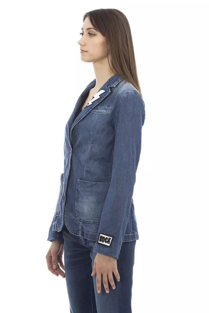 Baldinini Trend Blaue Baumwolle Frauen Jacke