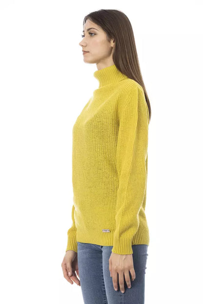 Baldinini Trend Gelber Pullover aus Wolle für Frauen