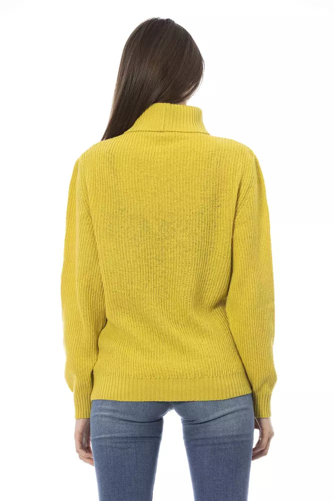 Baldinini Trend Gelber Pullover aus Wolle für Frauen