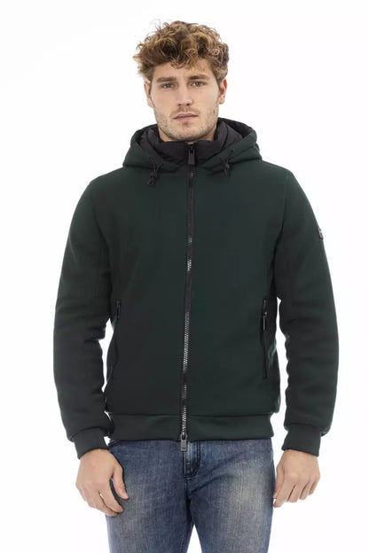 Baldinini Trend Grüne Polyester Männer Jacke