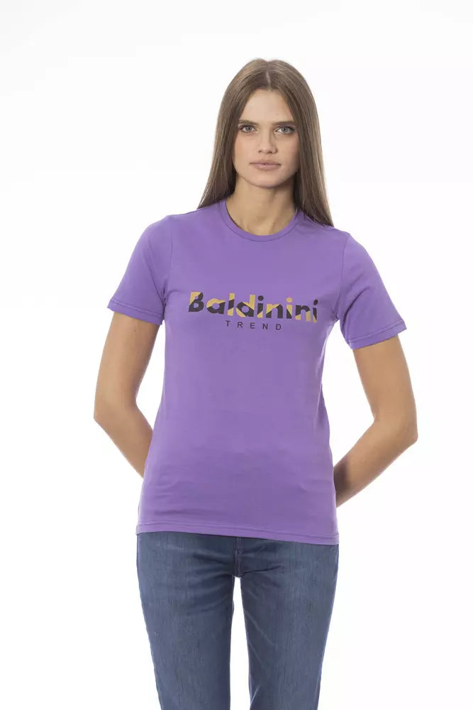 Baldinini Trend Lila Baumwolle Frauen T-Shirt