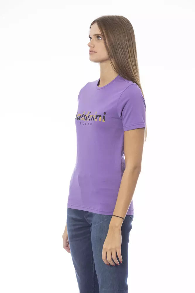 Baldinini Trend Lila Baumwolle Frauen T-Shirt