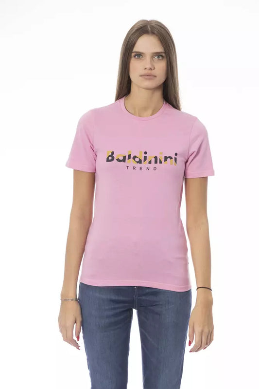 Baldinini Trend Rosa Baumwolle Frauen T-Shirt