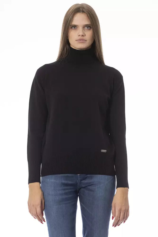 Baldinini Trend Schwarzer Pullover aus Wolle für Frauen