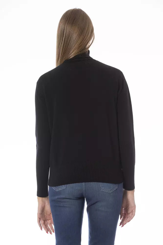 Baldinini Trend Schwarzer Pullover aus Wolle für Frauen