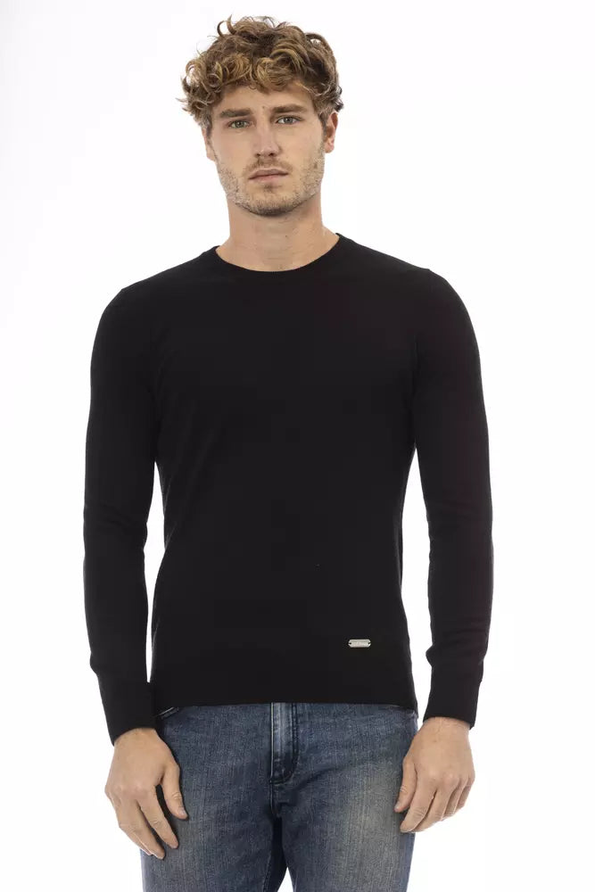 Baldinini Trend Schwarzer Pullover aus Wolle für Männer