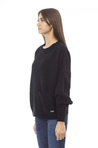 Baldinini Trend Schwarzer Pullover aus Wolle für Frauen