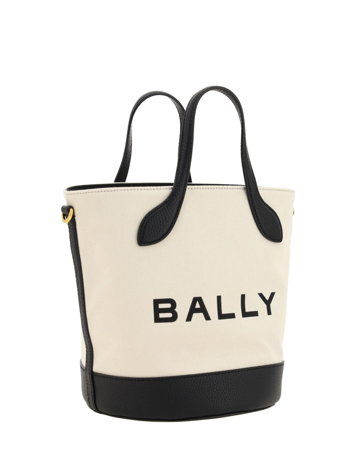 Bally Elegante Monogramm-Eimertasche in Schwarz & Weiß