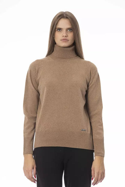 Baldinini Trend Beigefarbener Pullover aus Wolle für Frauen