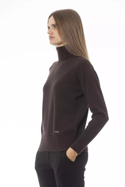 Baldinini Trend Brauner Wollpullover für Frauen