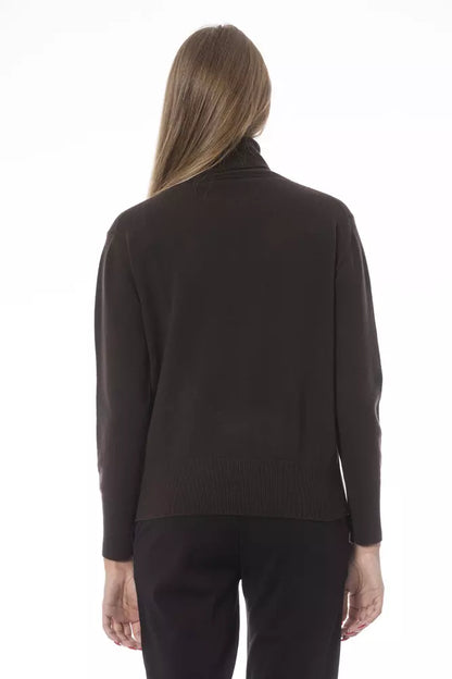 Baldinini Trend Brauner Wollpullover für Frauen