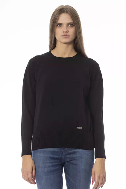 Baldinini Trend Schwarzer Pullover aus Wolle für Frauen