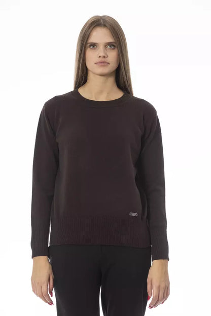 Baldinini Trend Brauner Wollpullover für Frauen