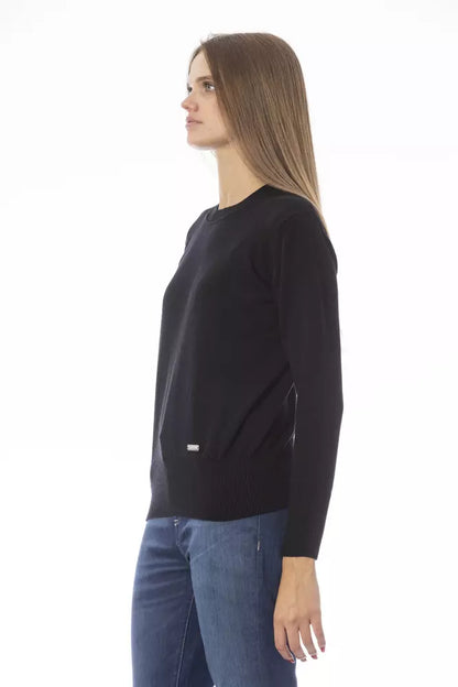 Baldinini Trend Schwarzer Pullover aus Wolle für Frauen