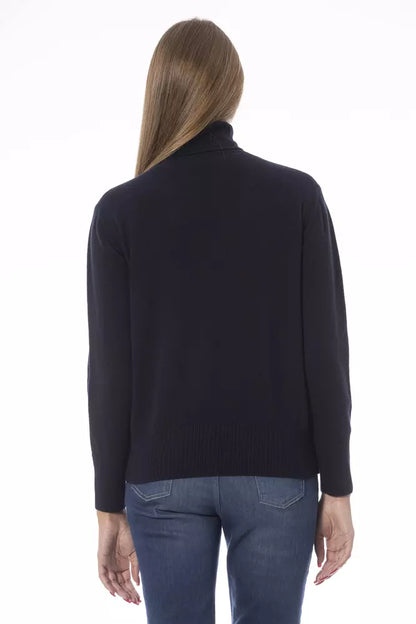 Baldinini Trend Blauer Pullover aus Wolle für Frauen