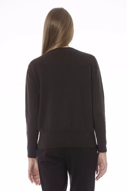 Baldinini Trend Brauner Wollpullover für Frauen