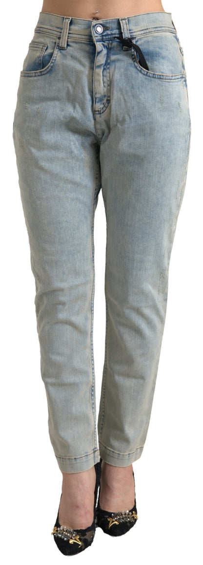 Dolce & Gabbana Schicke Skinny Jeans mit mittlerer Taille in Blau