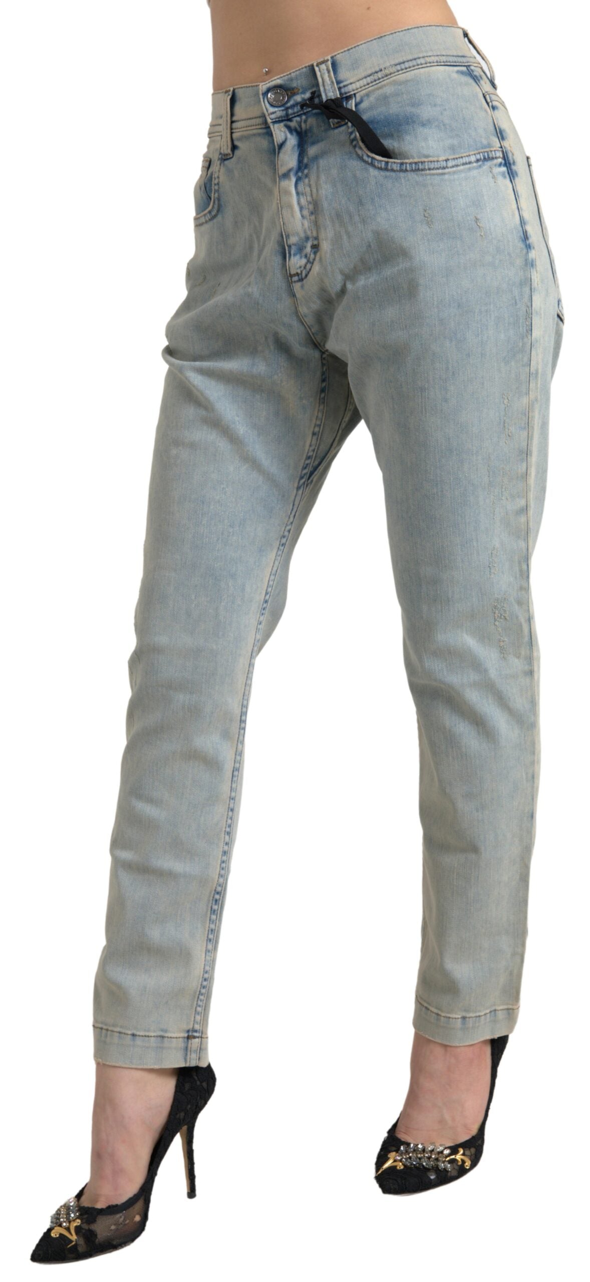 Dolce & Gabbana Schicke Skinny Jeans mit mittlerer Taille in Blau