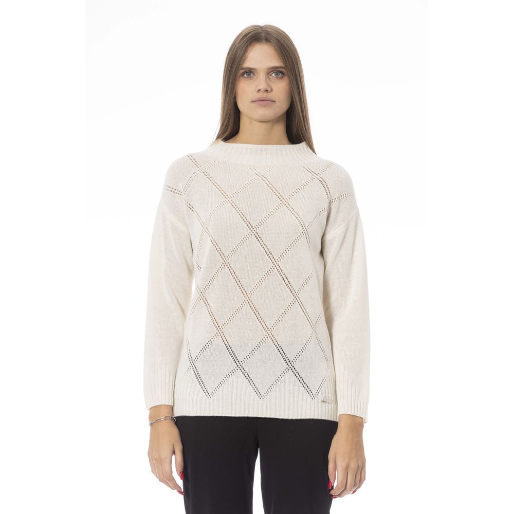 Baldinini Trend Beigefarbener Pullover aus Wolle für Frauen