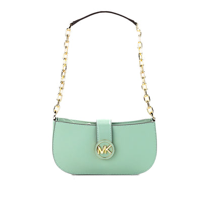 Michael Kors Carmen Small Sea Green Leder Pouchette Schulter Crossbody Geldbörse