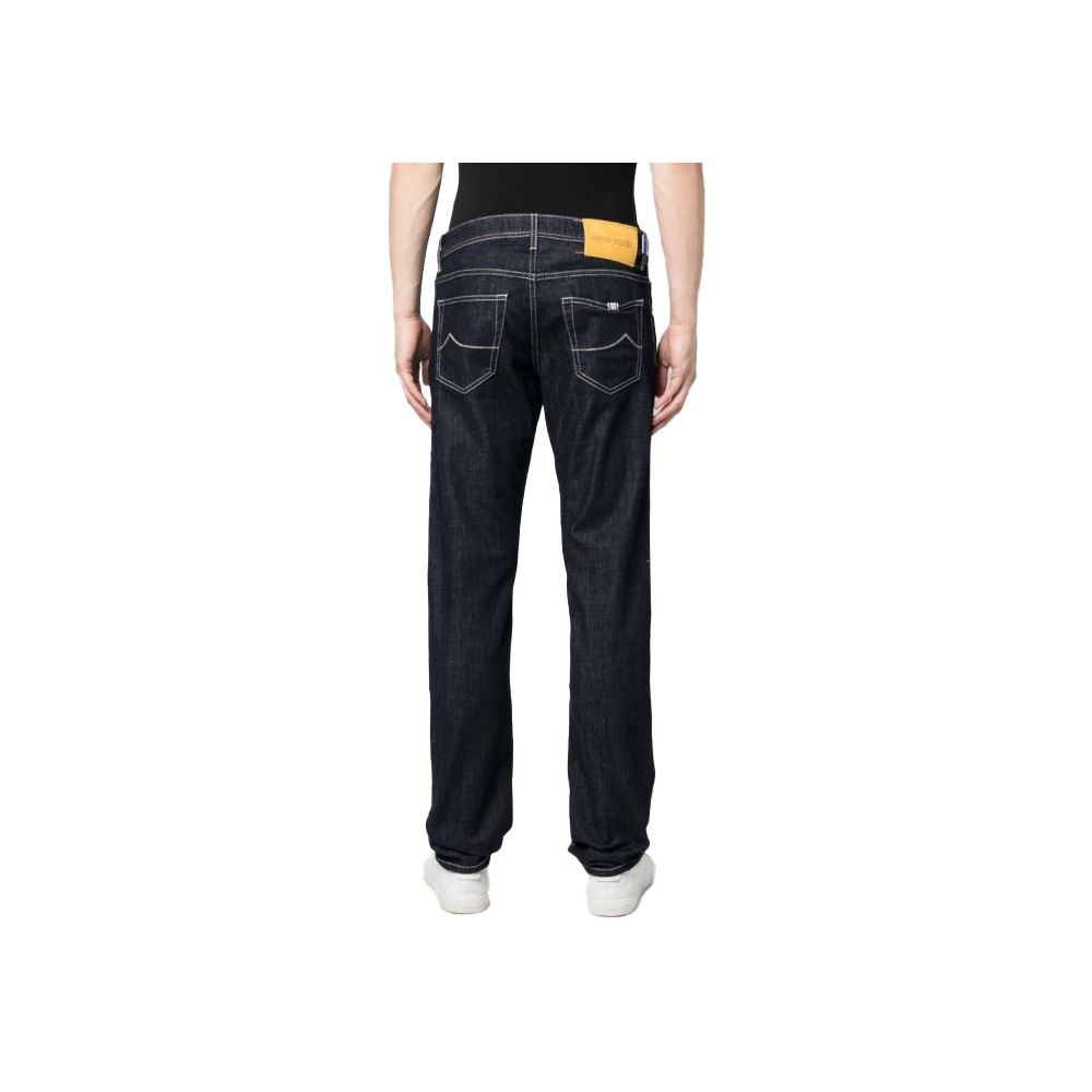 Jacob Cohen Elegante dunkelblaue Slim Fit Stretch Jeans