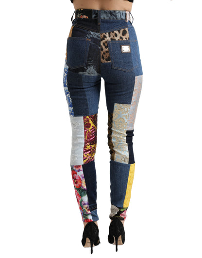 Dolce & Gabbana Lebendige Patchwork Skinny Jeans